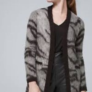 White House Black Market Animal Print Cardigan size medium